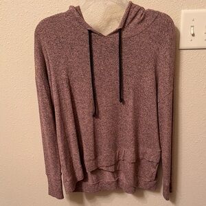 Cozy Heathered Hoodie in Pink